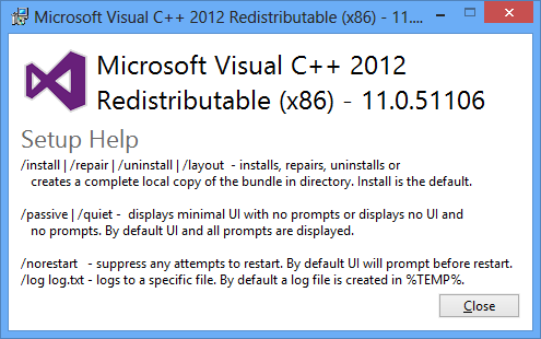microsoft visual c 2012 redistributable x86
